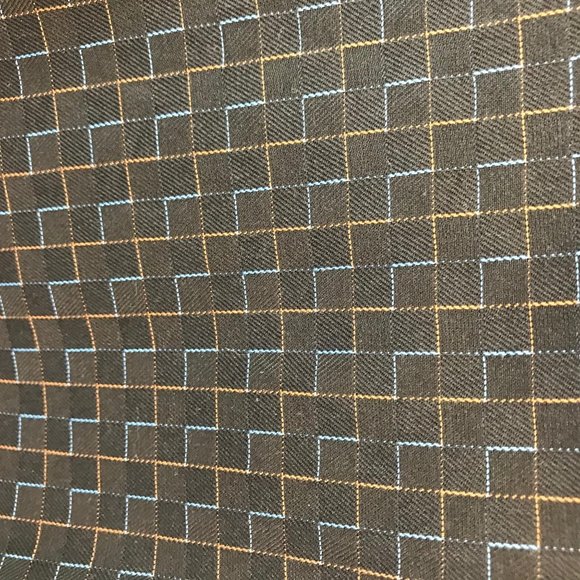 Bachrach Men’s Black Multi Button Geometrical Print Long Sleeve Dress Shirt Sz L - Picture 3 of 5